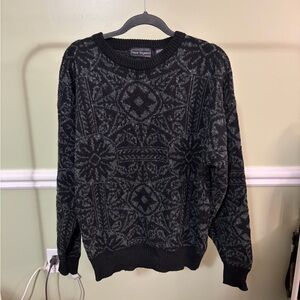 Peter England Charcoal Knit Sweater